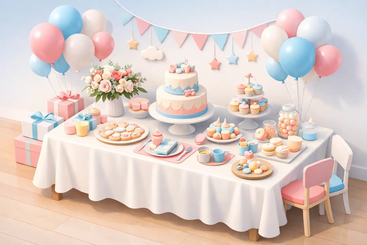 How to Style a Baby Shower Table