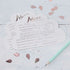 Rose Gold Baby Shower Advice Cards